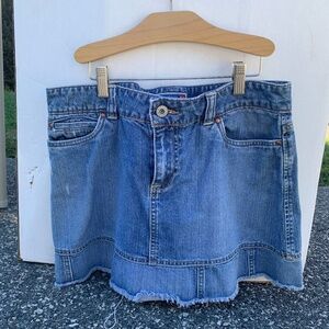 Low rise Jean mini skirt